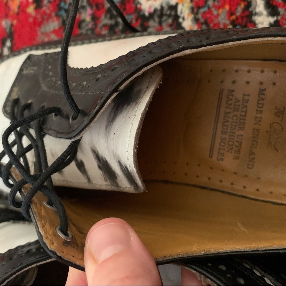 Dr. Martens Black and White Leather Oxfords - Picture 5 of 6